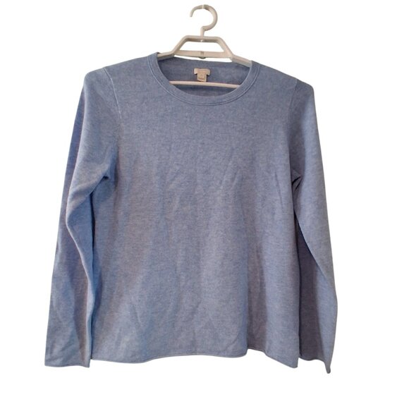 J Crew Factory sweater womens XL blue 100% cashmere pullover - Picture 1 of 5